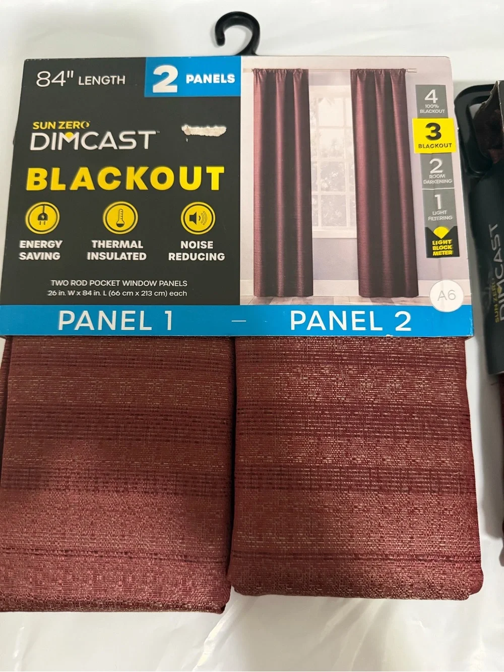 Dimcast Burgundy Blackout Curtain Panels (2-Pack)
